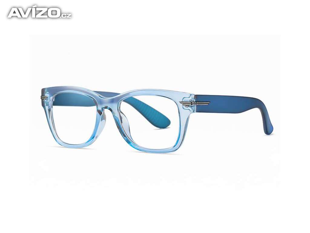 Brýlové obroučky-transparentní modré